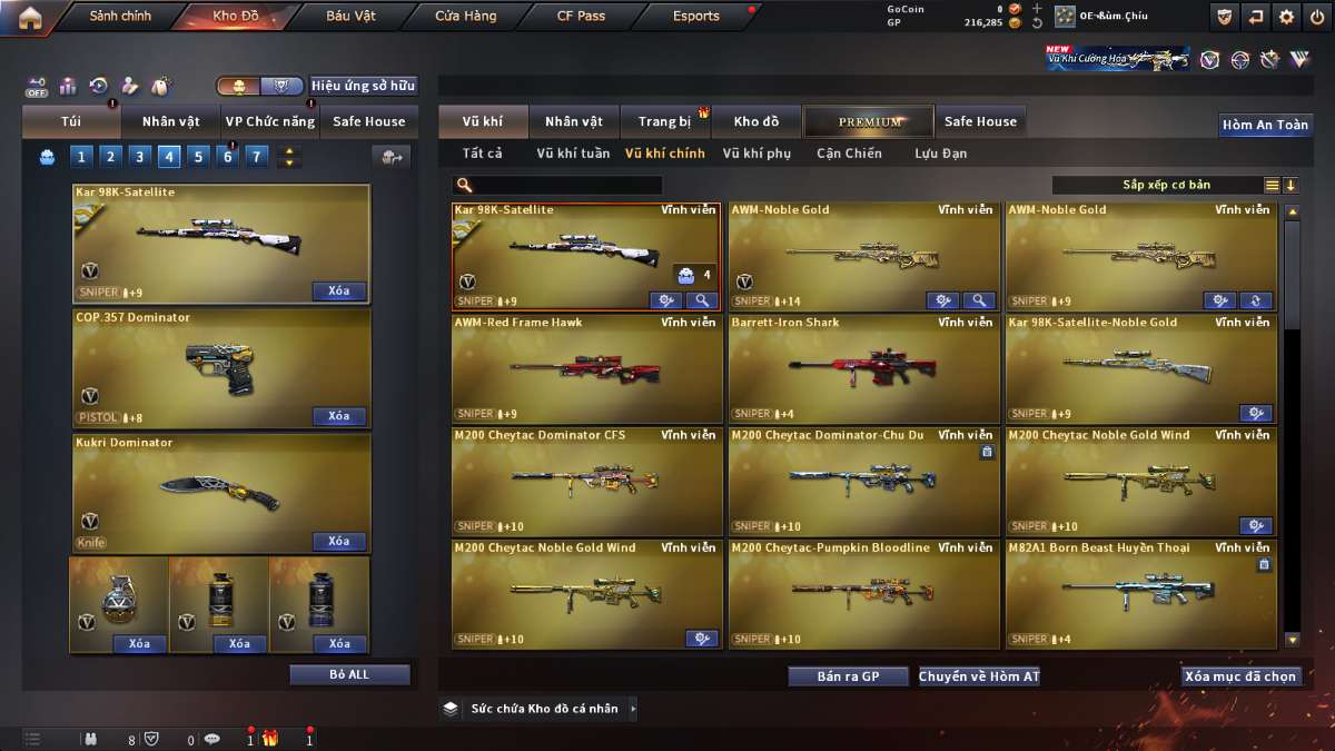 shop acc cf uy tin gia re
